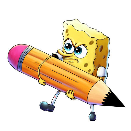 The Spongebob I drew for the thumbnail